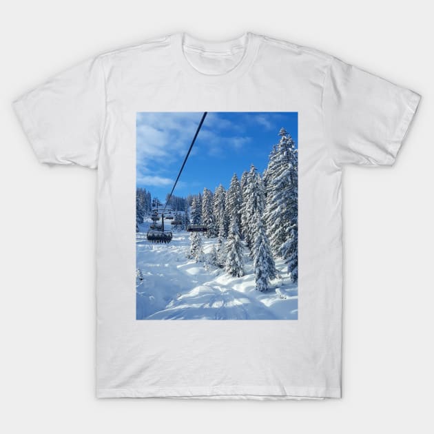 Ski Ride T-Shirt by HeavenlyTrashy